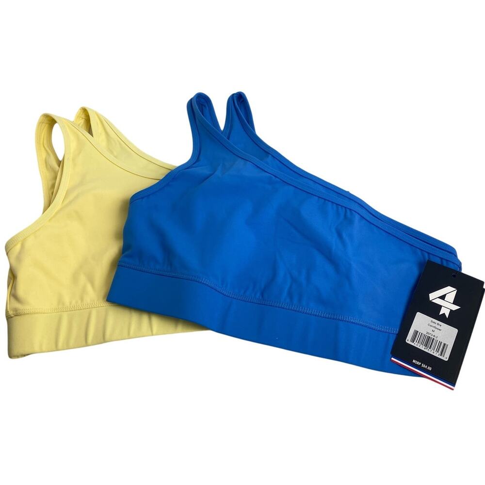 Fourlaps Solo Bra Bundle Cornflower and Banana NWT Both Size Medium